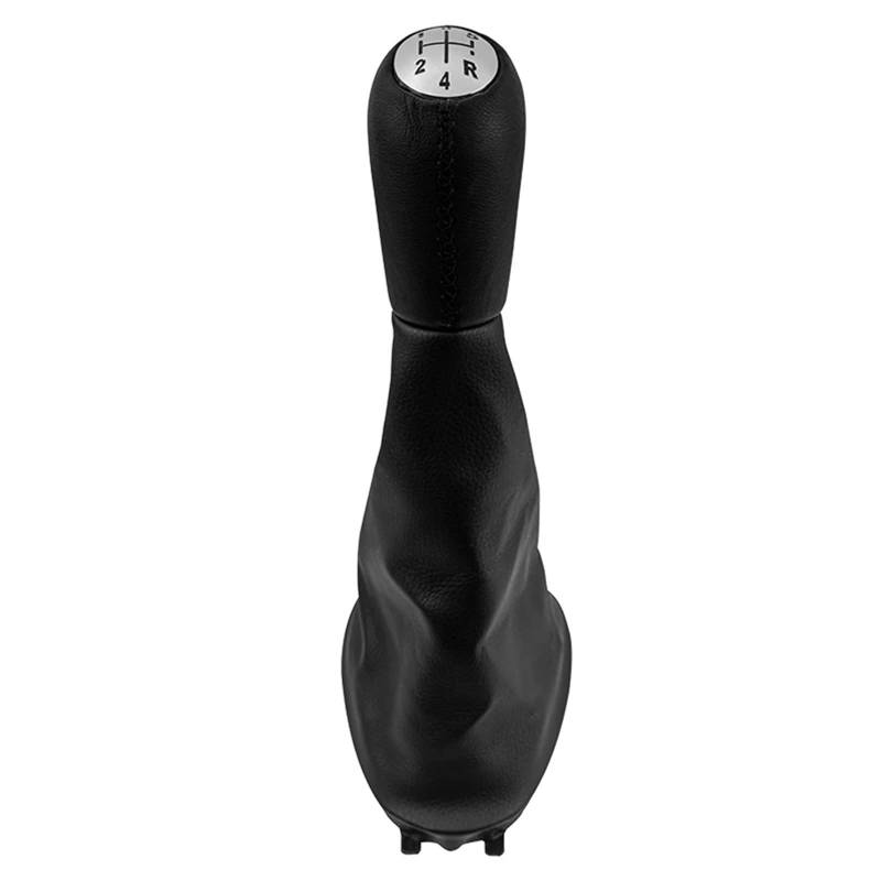 Car Schalthebel Für Clio 2 II Für Megane 2 II Für Kangoo Schwarz Beige Leder Schaltknauf Gamasche Boot Abdeckung Fall Schalthebel Shift Knob(Chrome Black) von Lspbfkq