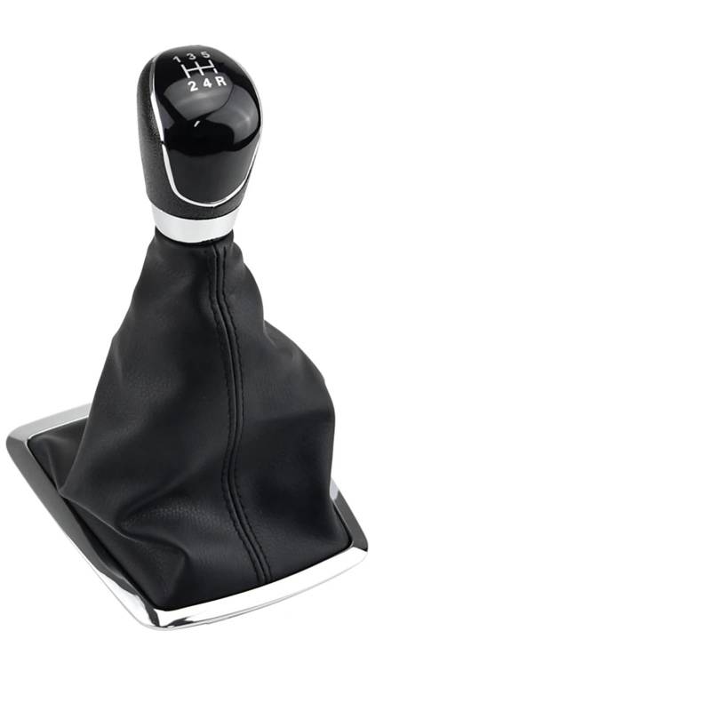 Car Schalthebel Für Ford Für Focus 2 MK2 FL Für C-MAX 2006-2011 MK3 MK4 MK7 Für Galaxy Schaltknauf mit Staubdicht Abdeckung Schalthebel Shift Knob(5 Speed-Black-A) von Lspbfkq