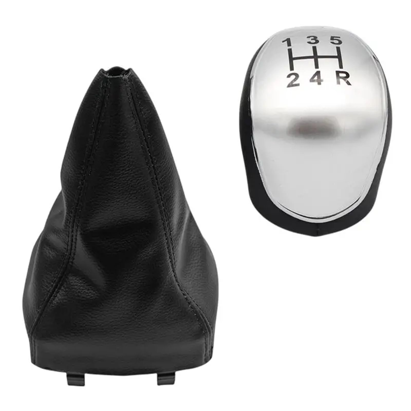 Car Schalthebel Für Ford Für Mondeo 4 Mk4 IV 2007-2014 Auto Schaltknauf Gamasche Boot Abdeckung Auto Styling Zubehör Schalthebel Shift Knob(Silver 5 Speed 2pcs) von Lspbfkq