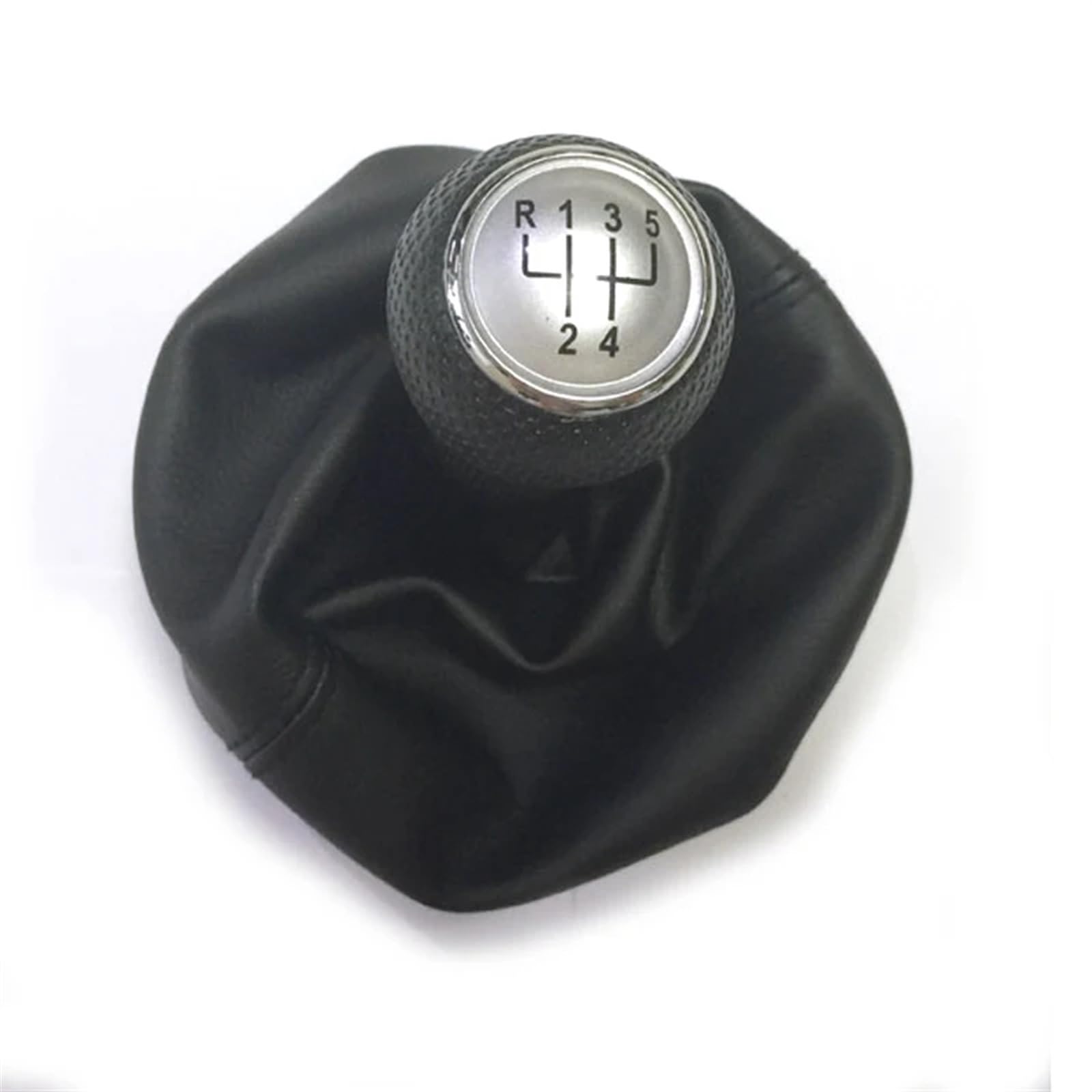 Car Schalthebel Für Golf 3 MK3, Innenloch, 23 mm, Schwarze Nähte, rote Nähte, Typ Schalthebel-Kofferraumabdeckung Schalthebel Shift Knob(Silver Cap 6 Gear) von Lspbfkq