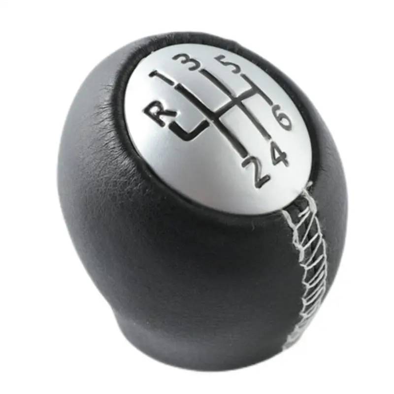 Car Schalthebel Für Megane Für Scenic Für Espace Für Laguna 5/6 Geschwindigkeit Auto Schaltknauf Hebel Stick Stift Schalthebel Shift Knob(LeatherWhite 6 Speed) von Lspbfkq