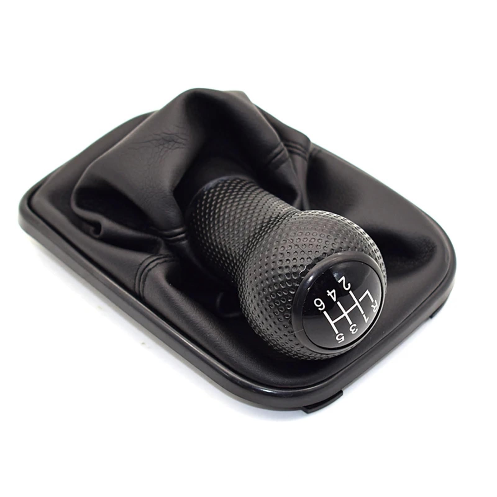 Car Schalthebel Für VW Für Golf 4 MK4 Für GTI R32 Für Bora Für Jetta 5 Geschwindigkeit Schwarz Rahmen Schaltknauf Hebel Gamasche Boot 12mm 1999-2004 Schalthebel Shift Knob(6 Speed B) von Lspbfkq