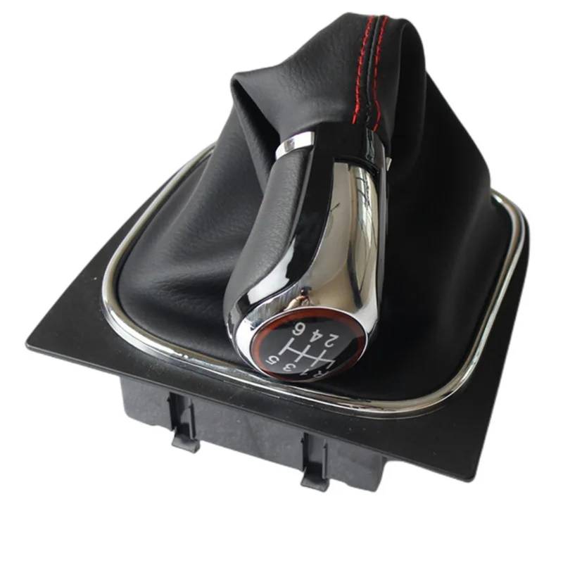 Car Schalthebel Für VW Für Golf 5/6 MK5/6 Für Scirocco (2009) Manuelle Auto Shifter Boot Schaltknauf Kopf Auto Styling Zubehör Schalthebel Shift Knob(B0423) von Lspbfkq