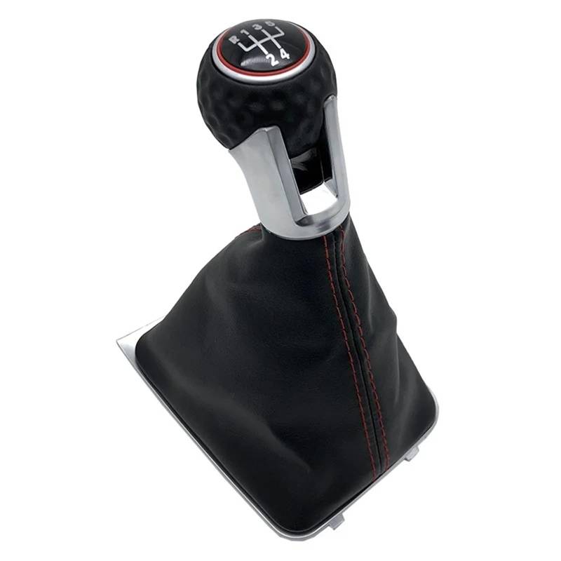 Car Schalthebel Für VW Für Golf 7 A7 MK7 Für GTI Für GTD 2013-2018 Schalthebel Hebel Schaltknauf Mit Leder Boot Abdeckung Fall Schalthebel Shift Knob(5 Speed Case B) von Lspbfkq