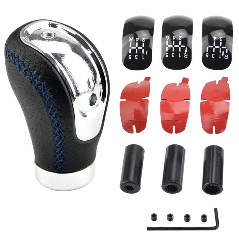 Car Schalthebel Universal 5/6 Geschwindigkeit Schaltknauf Shifter Hebel Griff Stick PU Leder Auto Zubehör Für Alle Manuellen Auto 5/6 Geschwindigkeit Schalthebel Shift Knob(E) von Lspbfkq