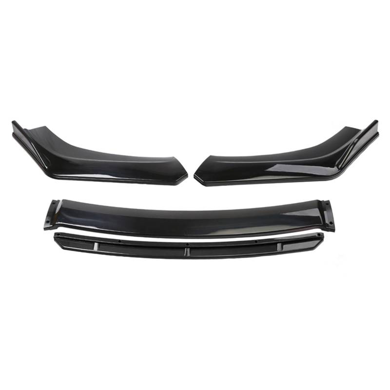 Frontspoiler 4 STÜCKE Universal Auto Vorderen Stoßfänger Lip Body Kit Spoiler Splitter Diffusor Weiß Carbon Fiber Splitter ABS Kunststoff Front Bumper Spoiler Lippe(Black and Black) von Lspbfkq