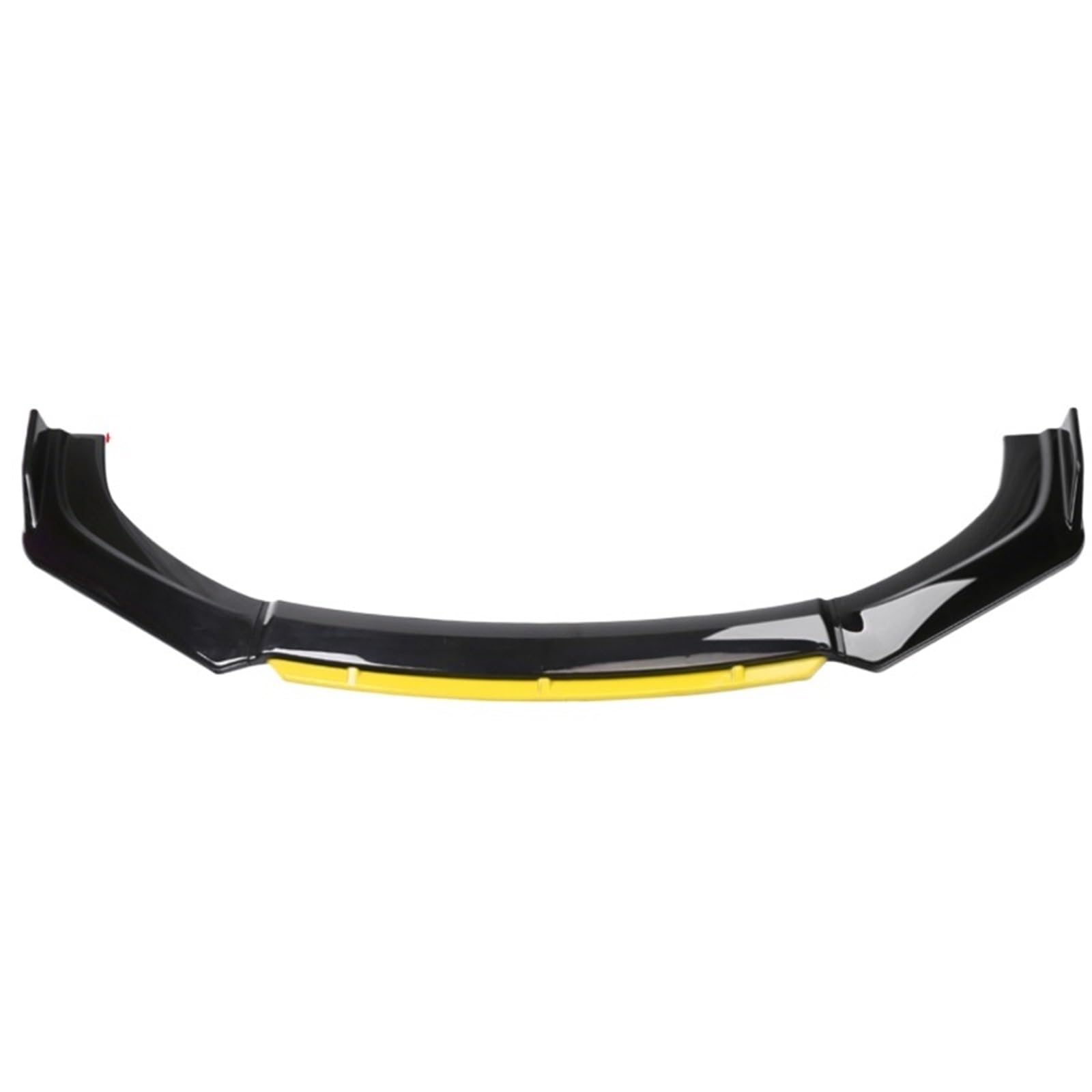 Frontspoiler 4 STÜCKE Universal Auto Vorderen Stoßfänger Lip Body Kit Spoiler Splitter Diffusor Weiß Carbon Fiber Splitter ABS Kunststoff Front Bumper Spoiler Lippe(Black and Yellow) von Lspbfkq