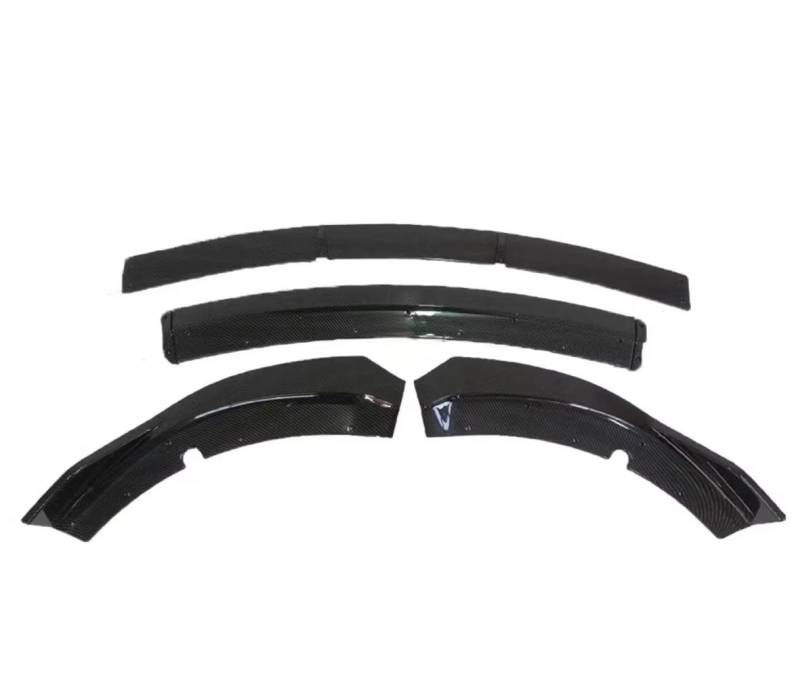 Frontspoiler 4 Stücke Für Dodge Für Ladegerät Für SRT 2015-2020 Auto Vorderen Stoßfänger Lip Spoiler Splitter Körper Kit Front Bumper Spoiler Lippe(Carbon Look) von Lspbfkq