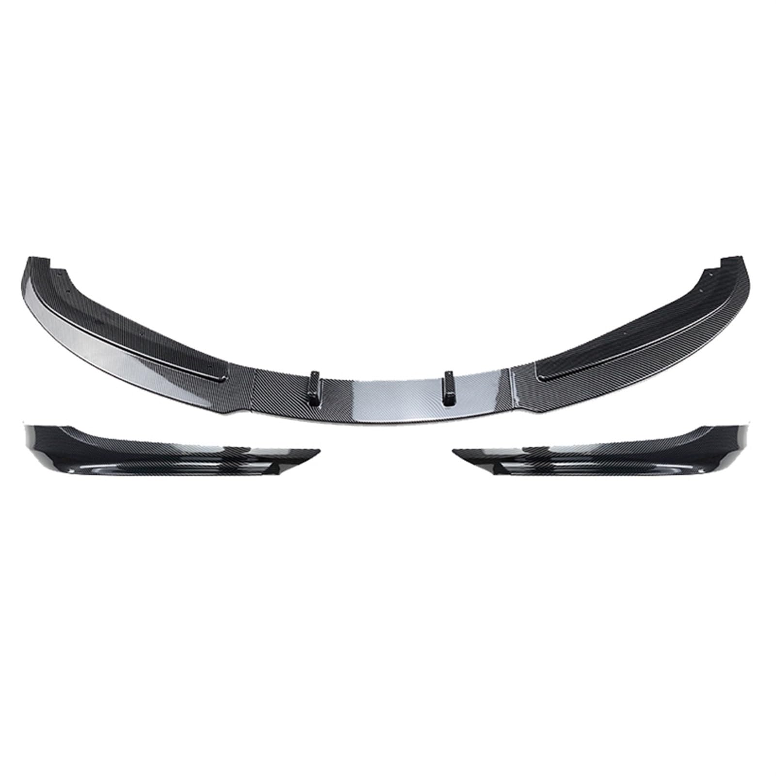 Frontspoiler Für 3er E90 E91 Für LCI 2007-2012 Frontspoiler Splitter Canard Lip Body Kit ABS Glanz Schwarz Carbon Fiber Front Bumper Spoiler Lippe(Carbon Look) von Lspbfkq