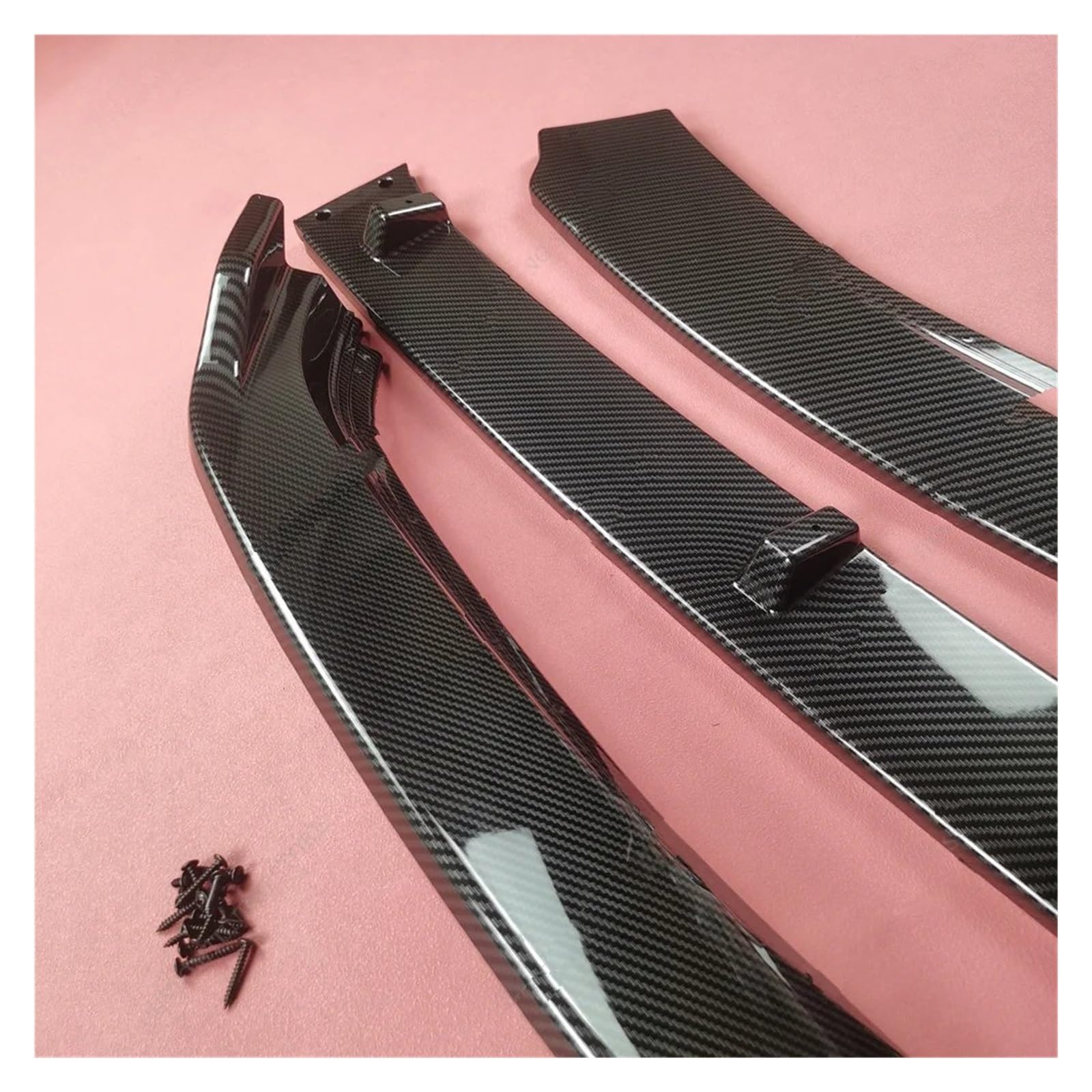 Frontspoiler Für Seat Für Leon MK4 Für Cupra 2021-2024 Frontschürze Lip Spoiler Splitter Diffusor Retrofit Bodykit Tuning Front Bumper Spoiler Lippe(Carbon Look) von Lspbfkq