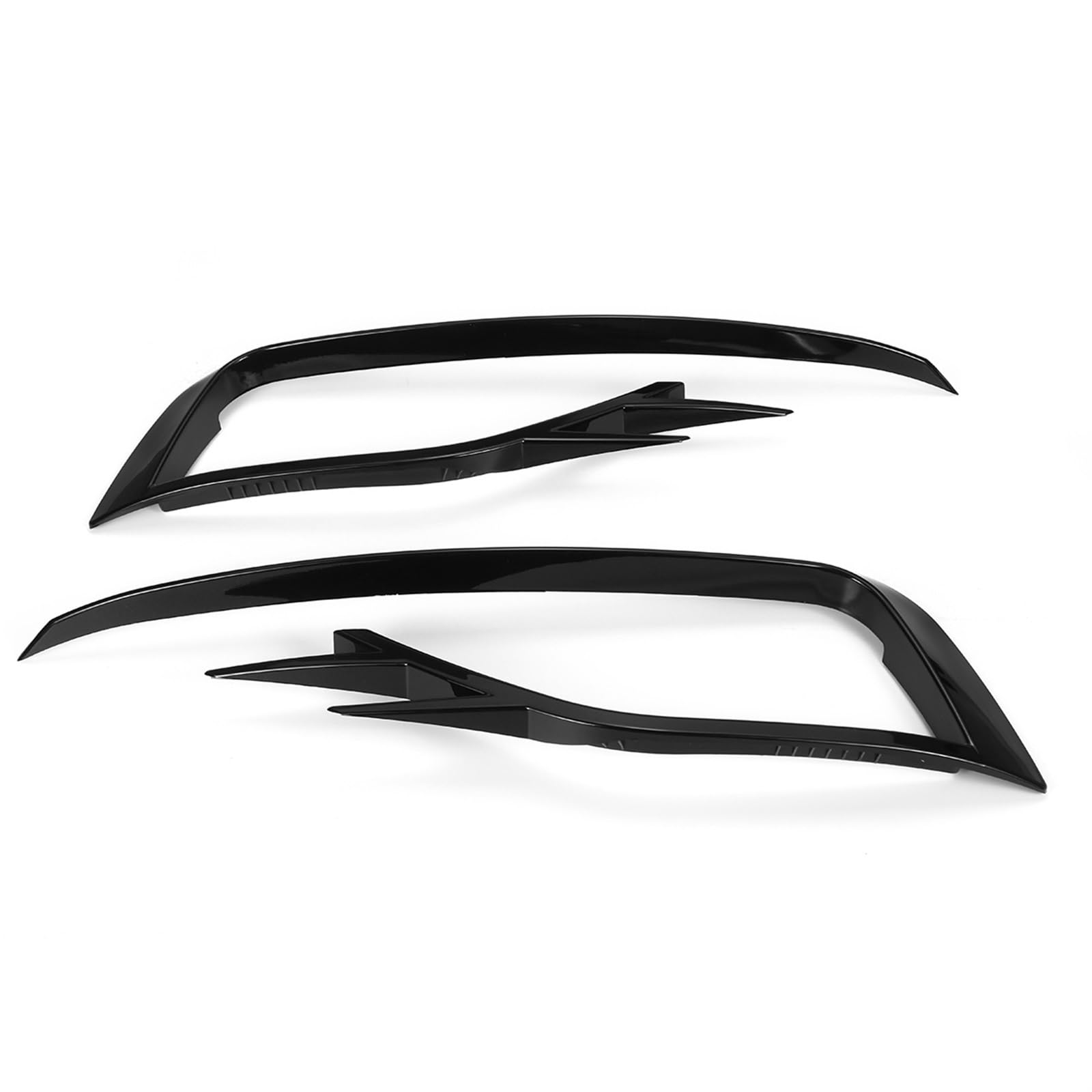 Frontspoiler Für VW Für Golf MK7.5 2018-2020 Frontstoßstange Nebelscheinwerfer Canard Spoiler Auto Nebelscheinwerfer Grill Augenbraue Augenlidabdeckung Front Bumper Spoiler Lippe(Glossy Black) von Lspbfkq