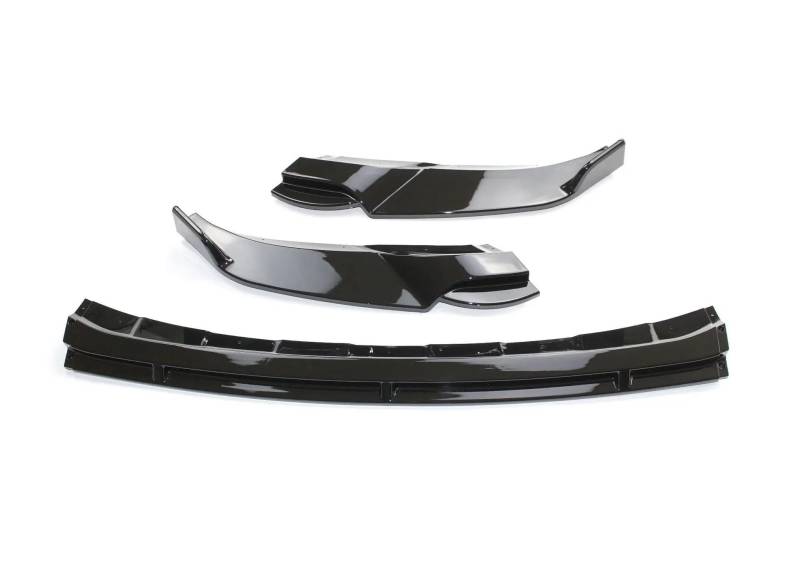 Frontspoiler Für VW Für T-ROC Für TSI Für TDI 2017-2022 ABS Auto Front Stoßstange Lip Spoiler Glänzend Schwarz Carbon Faser Look Body Kit Front Bumper Spoiler Lippe(Gloss Black) von Lspbfkq