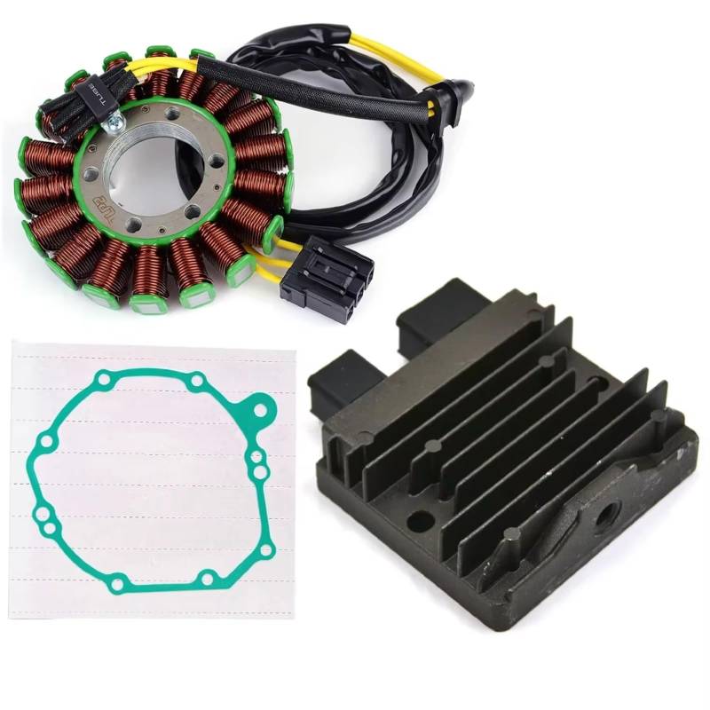 Lspbfkq Motorrad Stator Spule Für CB1000 Für CB1000R ABS 2009-2018 Mit Dichtung Motor Stator Spule + Spannungsreglergleichrichter Zündstatorspule(A) von Lspbfkq