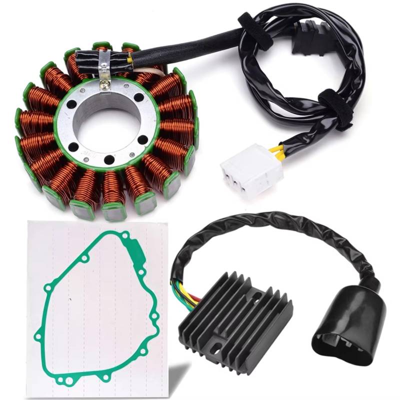 Lspbfkq Motorrad Stator Spule Für CBR900RR Für CBR954RR Für Fireblade 2002 2003 Stator Spule + Regler Gleichrichter Mit Dichtung Zündstatorspule(A) von Lspbfkq