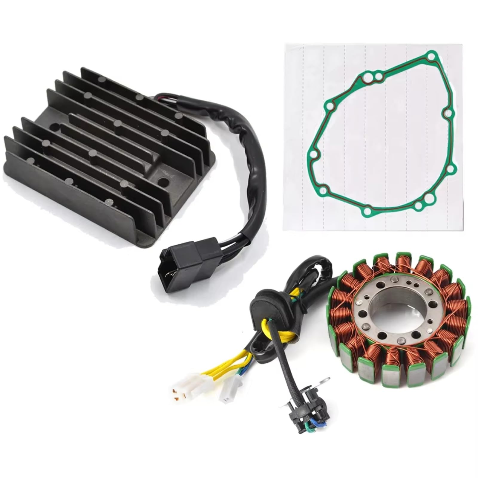 Lspbfkq Motorrad Stator Spule Für Suzuki Für GSX 1300 RZ R Für GSX1300 Für Hayabusa 1300 1999-2007 Mit Dichtung Motor Stator Spule + Spannung Regler Gleichrichter Zündstatorspule(A) von Lspbfkq