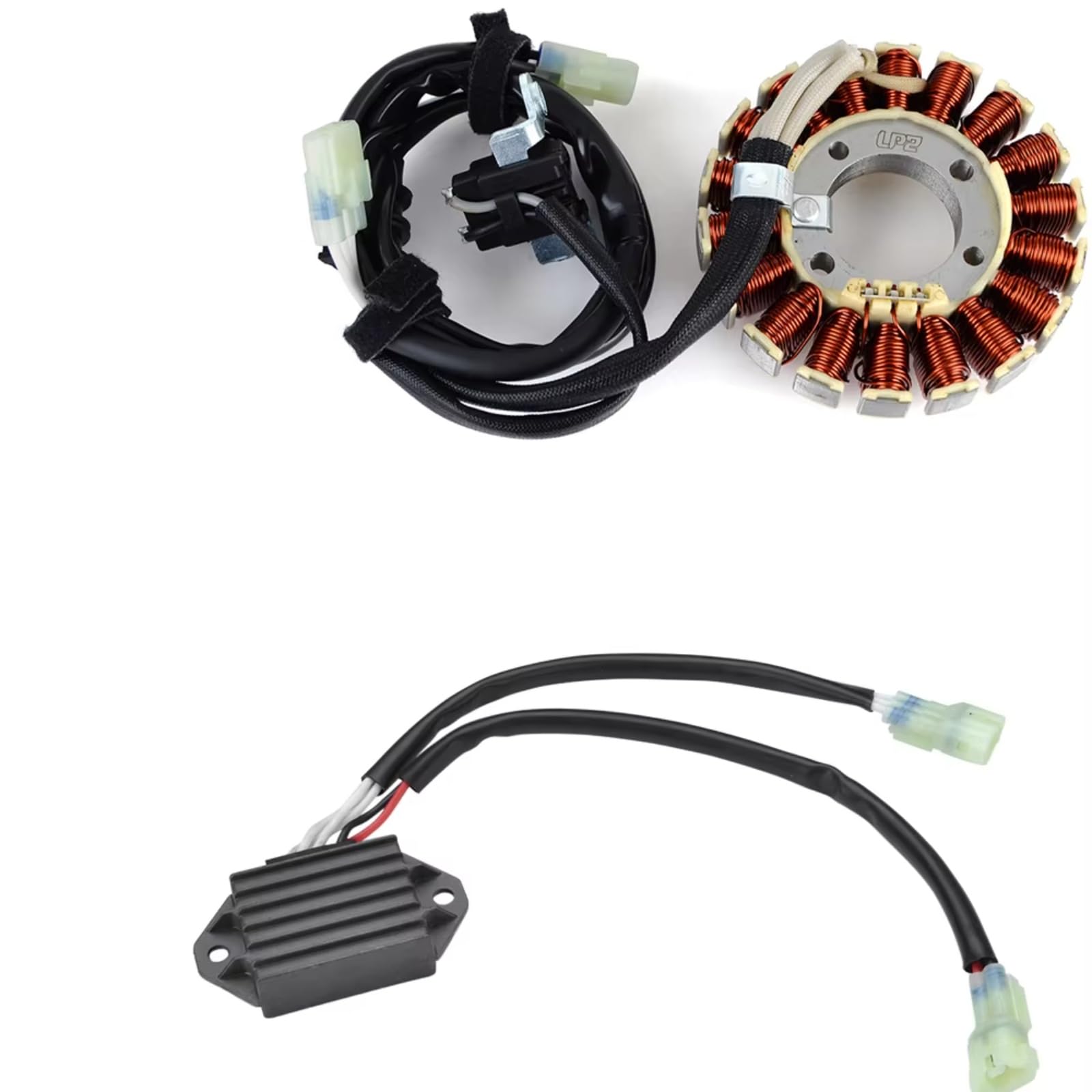 Lspbfkq Motorrad Stator Spule Für WR450F 2012 2013 2014 2015 Mit Dichtung Motor Stator Spule + Spannungsreglergleichrichter Zündstatorspule(D) von Lspbfkq