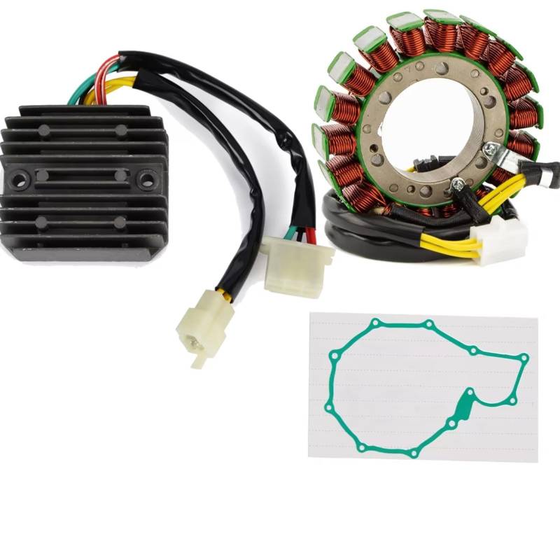 Lspbfkq Motorrad Stator Spule Für XRV650 Für Afrika Für Twin RD03 1988 1989 Mit Dichtung Motor Stator Spule + Spannungsreglergleichrichter Zündstatorspule(A) von Lspbfkq