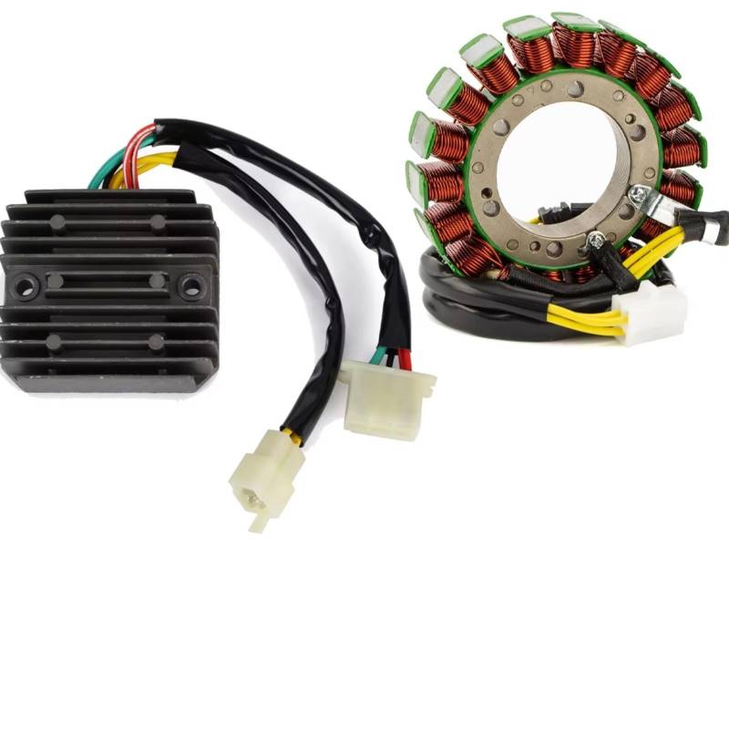 Lspbfkq Motorrad Stator Spule Für XRV650 Für Afrika Für Twin RD03 1988 1989 Mit Dichtung Motor Stator Spule + Spannungsreglergleichrichter Zündstatorspule(D) von Lspbfkq