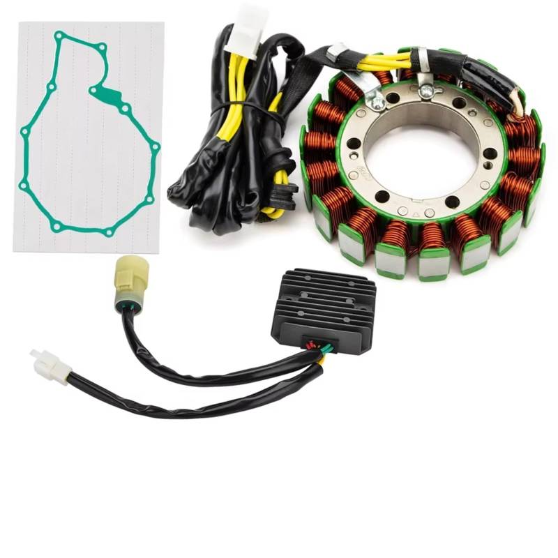 Lspbfkq Motorrad Stator Spule Für XRV750 RD07 Für Afrika Für Twin 1993-2002 Mit Dichtung Motor Stator Spule + Spannungsreglergleichrichter Zündstatorspule(A) von Lspbfkq