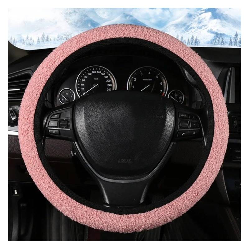 Auto Lenkradbezug Auto-Lenkradabdeckung Ohne Innenring Geeignet Für Verschiedene Formen Von Lenkrädern Hält Warm Und rutschfest Lenkradabdeckung(Pink) von Ltusgt