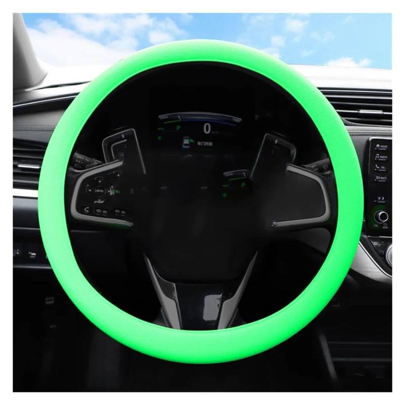 Auto Lenkradbezug Auto-Silikon-Lenkradabdeckung Sommer-Anti-Rutsch-Griff Elastischer Handschuh Universelle Textur Weiche Lenkradabdeckung Lenkradabdeckung(Fluorescent Green) von Ltusgt