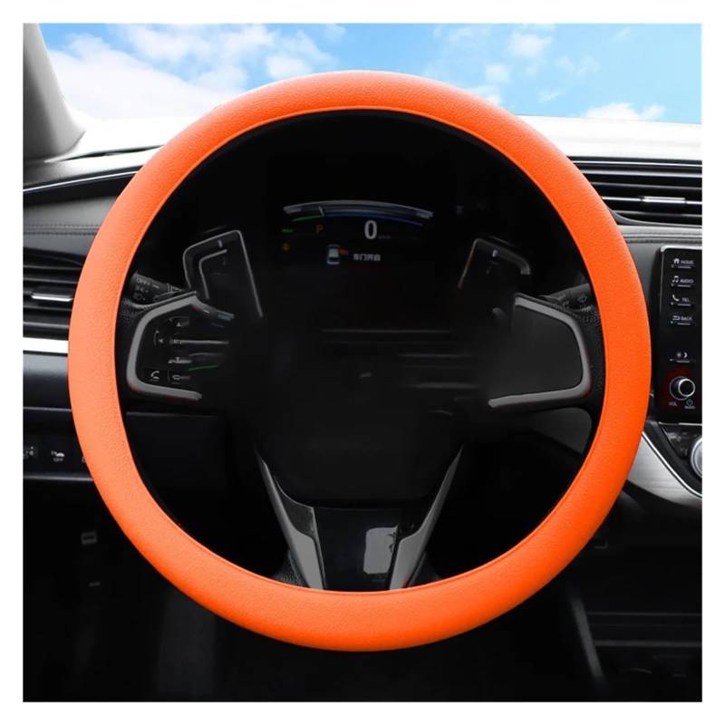 Auto Lenkradbezug Auto-Silikon-Lenkradabdeckung Sommer-Anti-Rutsch-Griff Elastischer Handschuh Universelle Textur Weiche Lenkradabdeckung Lenkradabdeckung(Orange) von Ltusgt