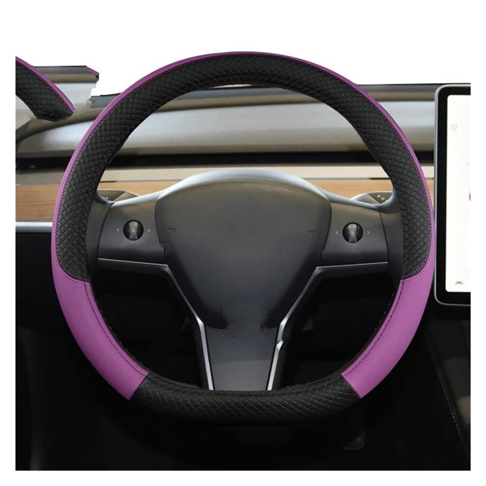 Auto Lenkradbezug Für Citroen Für C4 Für Picasso Für C4 Für Grand Für Picasso Für Aircross Für Kaktus Auto Lenkrad Abdeckung Nicht-Slip Auto Zubehör Lenkradabdeckung(D Shape Purple) von Ltusgt