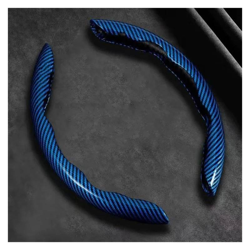 Auto Lenkradbezug Für Ford Für Focus MK2 MK3 Für Fiesta MK7 Für Ranger Für Mondeo MK4 2PCS Auto Lenkrad Abdeckungen Carbon Faser Suchen Lenkradabdeckung(2pc-Blue) von Ltusgt