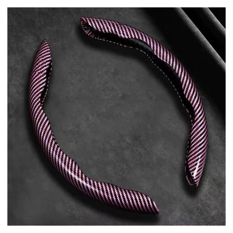 Auto Lenkradbezug Für Ford Für Focus MK2 MK3 Für Fiesta MK7 Für Ranger Für Mondeo MK4 2PCS Auto Lenkrad Abdeckungen Carbon Faser Suchen Lenkradabdeckung(2pc-pink) von Ltusgt