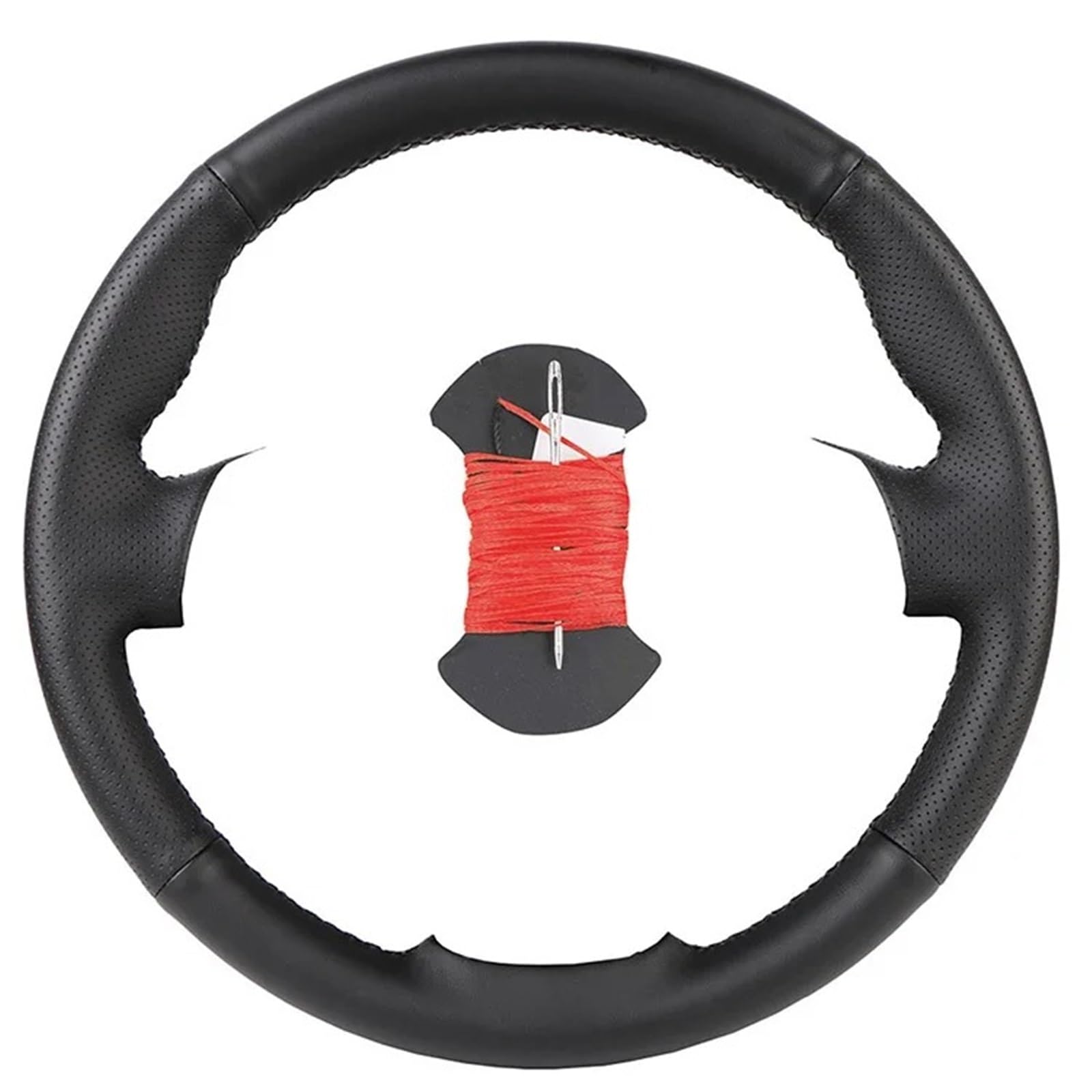 Auto Lenkradbezug Für Hyundai Für I40 2011-2019 DIY Angepasst Auto Lenkrad Abdeckung Schwarz Leder Lenkung Wrap Lenkradabdeckung(Red) von Ltusgt