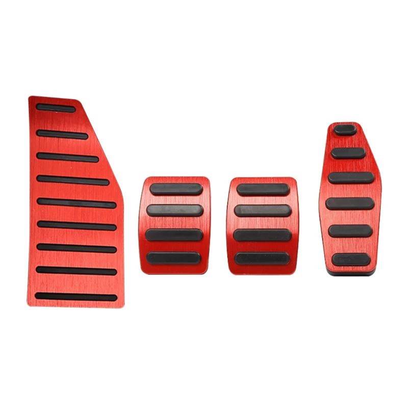 Auto Pedal Für Suzuki Für Jimny Für Sierra JB64 JB74 2019-2022 Auto Fuß Kraftstoff Beschleuniger Gaspedal Bremspedale Abdeckung Pads Zubehör Bremse Pedalkappen(MT and Rest Red) von Ltusgt