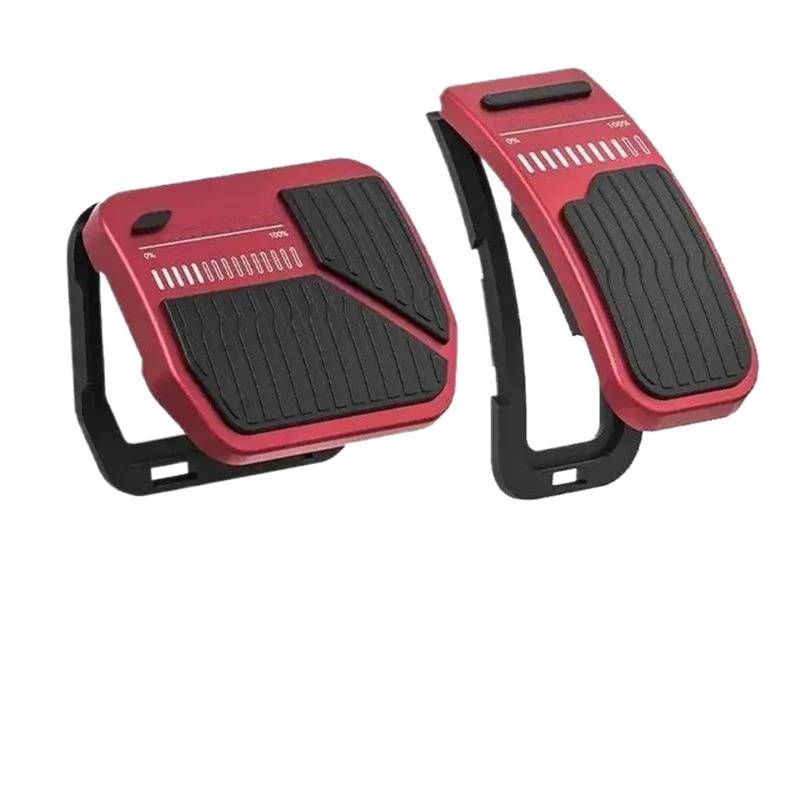 Auto Pedal Für Tesla Für Model Für Y 3 Für Highland 2024 Zubehör Clip-on Auto Fußpedal Pads Abdeckungen Gaspedal Bremse Rest Pedal Bremse Pedalkappen(Red) von Ltusgt