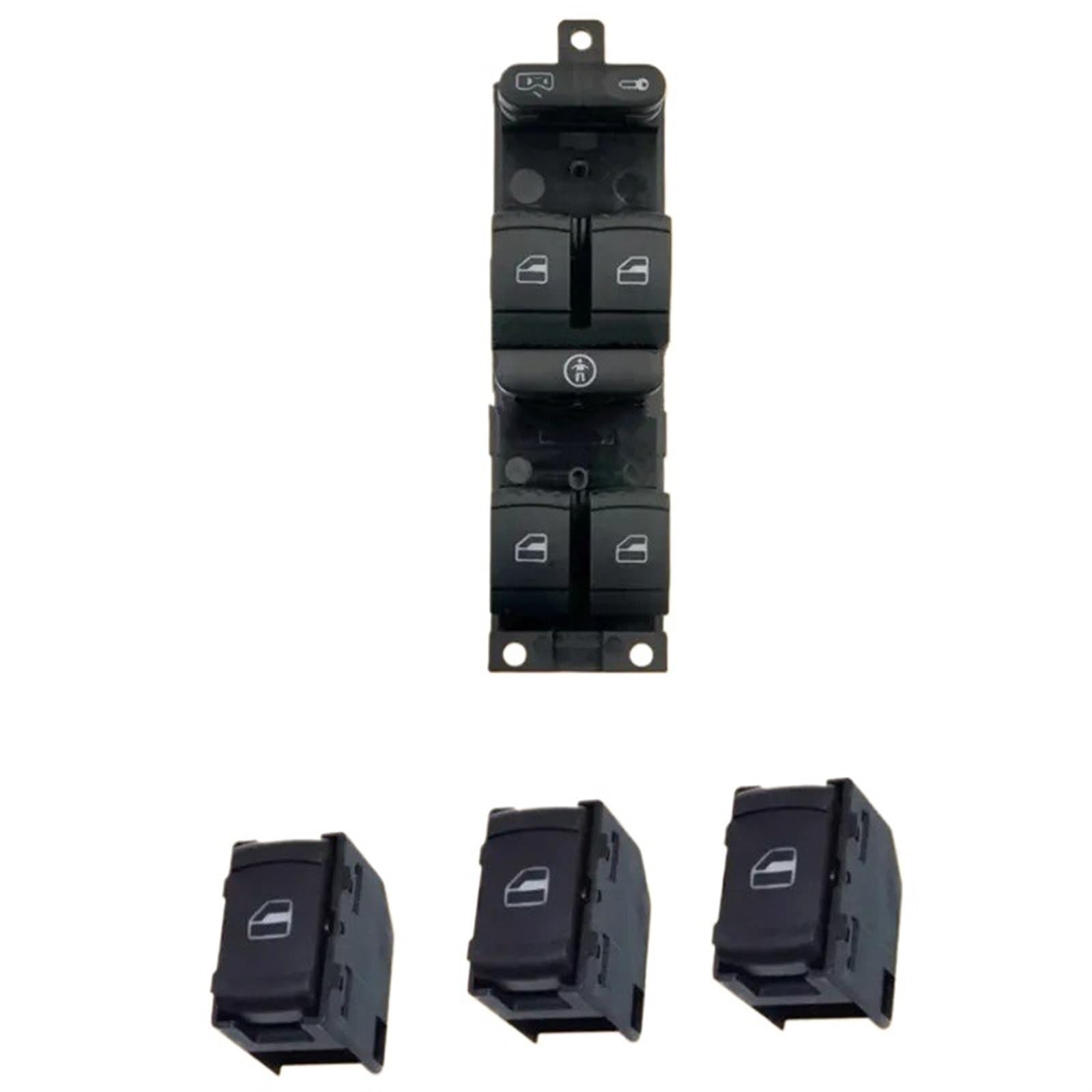 Fensterschalter Tasten Für SEAT Für Leon 2000-2006 Power Fenster Control Schalter Taste 9pin 1J4959857 3BD959857 Fensterheberschalter(E) von Ltusgt