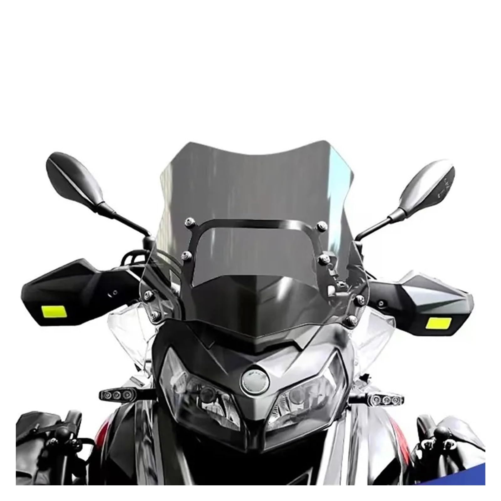 Für Benelli Für TRK502 Für TRK502X Für TRK 552 Für TRK552X Motorrad Windschutzscheibe Double Bubble Windschutzscheibe Windabweiser Motorrad Windschutzscheibe(B - Gray) von Ltusgt