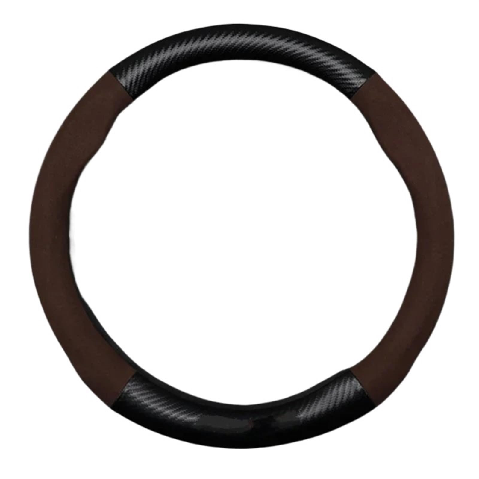 Lenkradbezug Für F10 F20 F26 F30 F32 E34 E36 E90 Kein Geruch Super Dünne Pelz Leder Carbon Lenkrad Abdeckung Lenkradabdeckung(Round-Brown) von Ltusgt