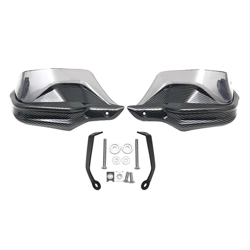 Motorrad-Handschützer Für CFMOTO Für 800MT Motorrad Handprotektoren Schild Wachen Windschutzscheibe Hand Wind Schutz Motorrad Handschutz Griffschutz(Carbon Grey Set) von Ltusgt