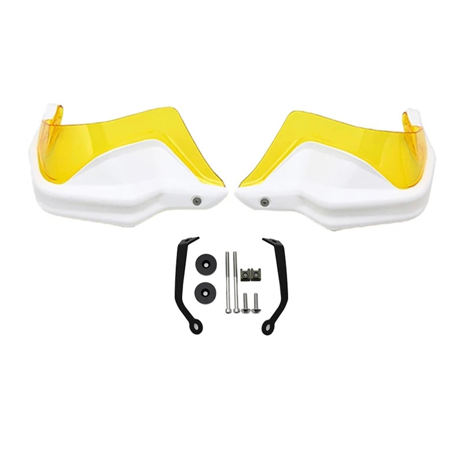 Motorrad Handschützer Für TRANSALP750 XL750 Für TRANSALP 750 XL 750 2023 2024 Motorrad Handprotektoren Schild Wachen Windschutzscheibe Hand Wind Schutz Lenker Handschutz(White Yellow Set) von Ltusgt