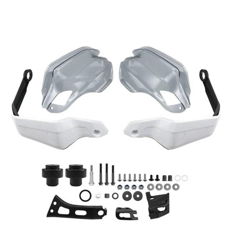 Motorrad-Handschützer Für XL750 Für Transalp 2023 Motorrad Handschutz Erweiterungen Zubehör Hand Schutz Deflektoren Windschutzscheibe Stück Motorrad Handschutz Griffschutz(Set A - White Grey) von Ltusgt