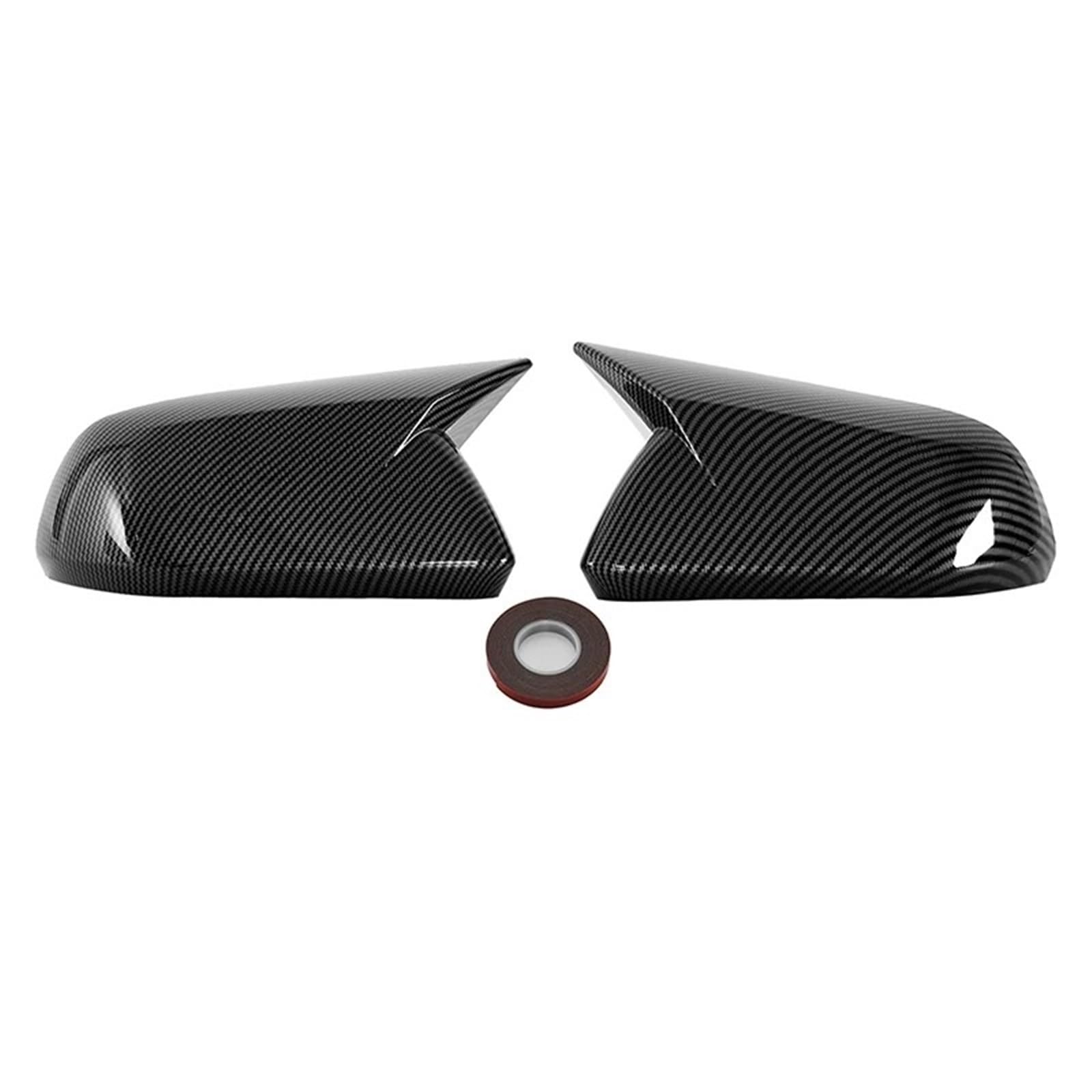 Rückspiegelkappe Für Ford Für Mustang Für GT350 Für GT550 2015-2022 Auto Rückspiegel Abdeckung Flügel Seite Spiegel Kappe Auto Außen Außenspiegel Spiegelkappen(2-Carbon Fiber Look) von Ltusgt