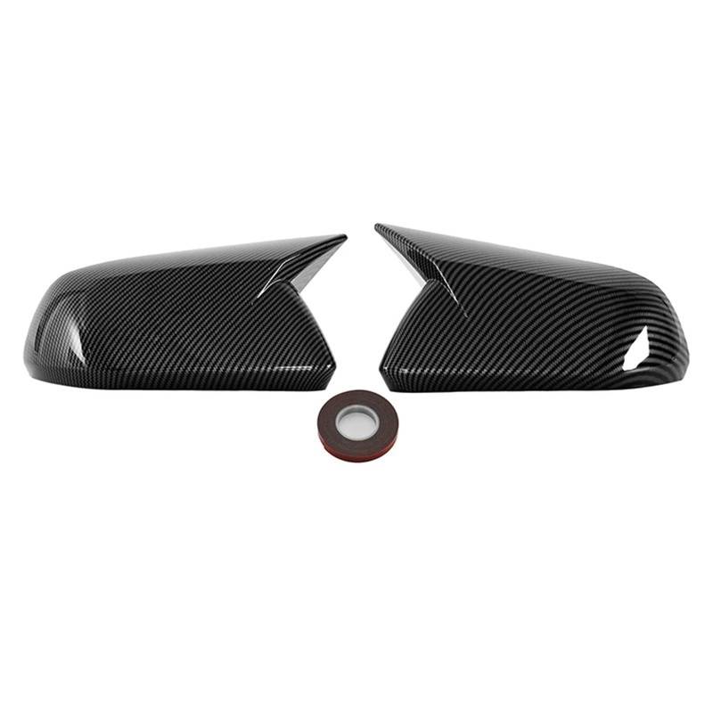 Rückspiegelkappe Für Ford Für Mustang Für GT350 Für GT550 2015-2022 Auto Rückspiegel Abdeckung Flügel Seite Spiegel Kappe Auto Außen Außenspiegel Spiegelkappen(2-Carbon Fiber Look) von Ltusgt