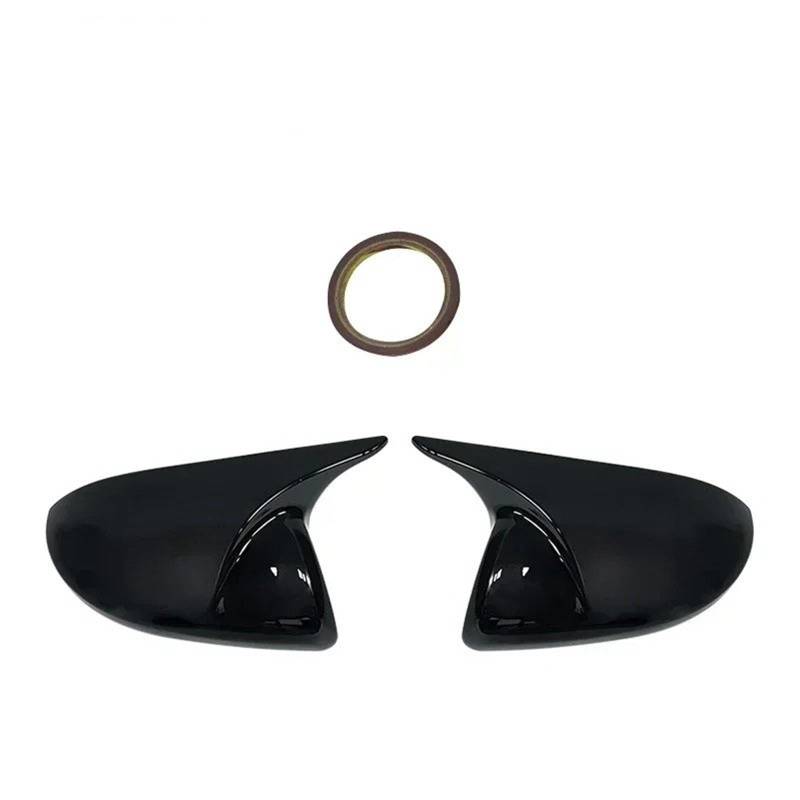 Rückspiegelkappe Für Mazda 3 Für Axela BL 2009-2013 Auto Rückspiegel Abdeckung Kappe Gehäuse Flügel Seite Spiegel Shell Fall Shell Außenspiegel Spiegelkappen(Bright Black) von Ltusgt