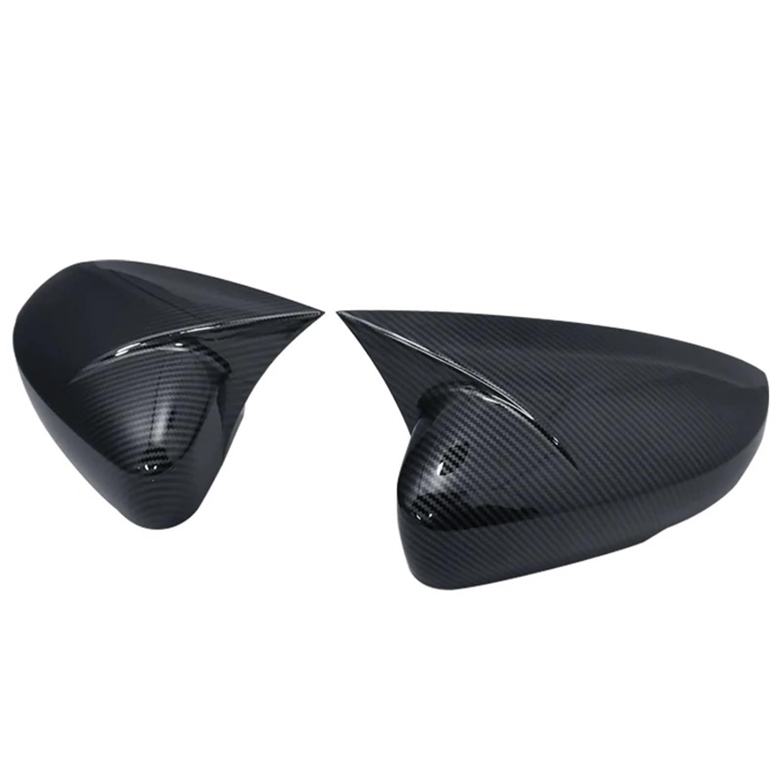 Rückspiegelkappe Für VW Für Polo Für MK5 6R 2009-2013 Seite Rückspiegel Abdeckung Caps Shell Trim OX Horn Stil Außenspiegel Spiegelkappen(Carbon Fiber Pattern) von Ltusgt