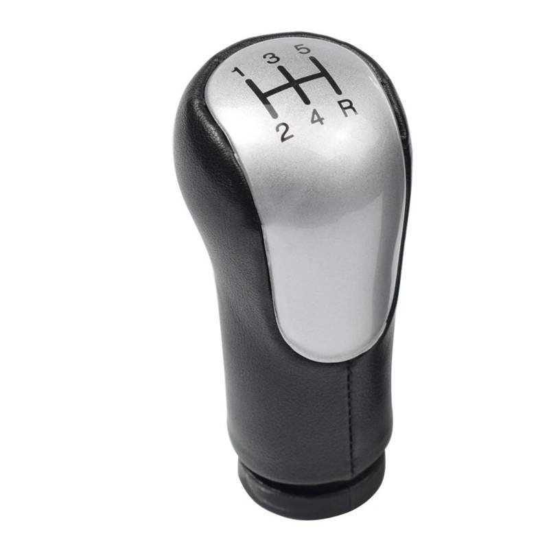 Shifter Kopf Für Ford Für Fiesta Für Fusion Für Transit Für Connect 2002 2003 2004 2005 2006 2007 Auto Styling Schaltknaufhebel Gaitor Shifter Boot Cover Schalthebelknauf(5-Speed Silver) von Ltusgt