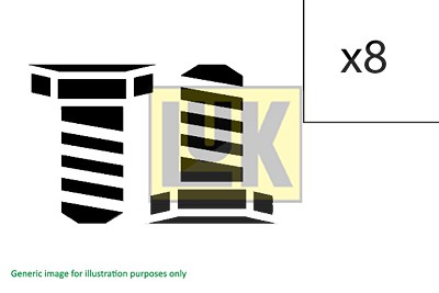 Schaeffler Luk Schraubensatz, Schwungrad [Hersteller-Nr. 411023010] für Hyundai, Kia von Schaeffler LUK