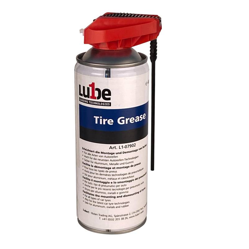 Lube1 Tire Grease Reifenfett 400 ml I Reifenmontagepaste für die einfache Montage & Demontage von Autoreifen I Montagefett für alle Arten von Reifen von Lube1