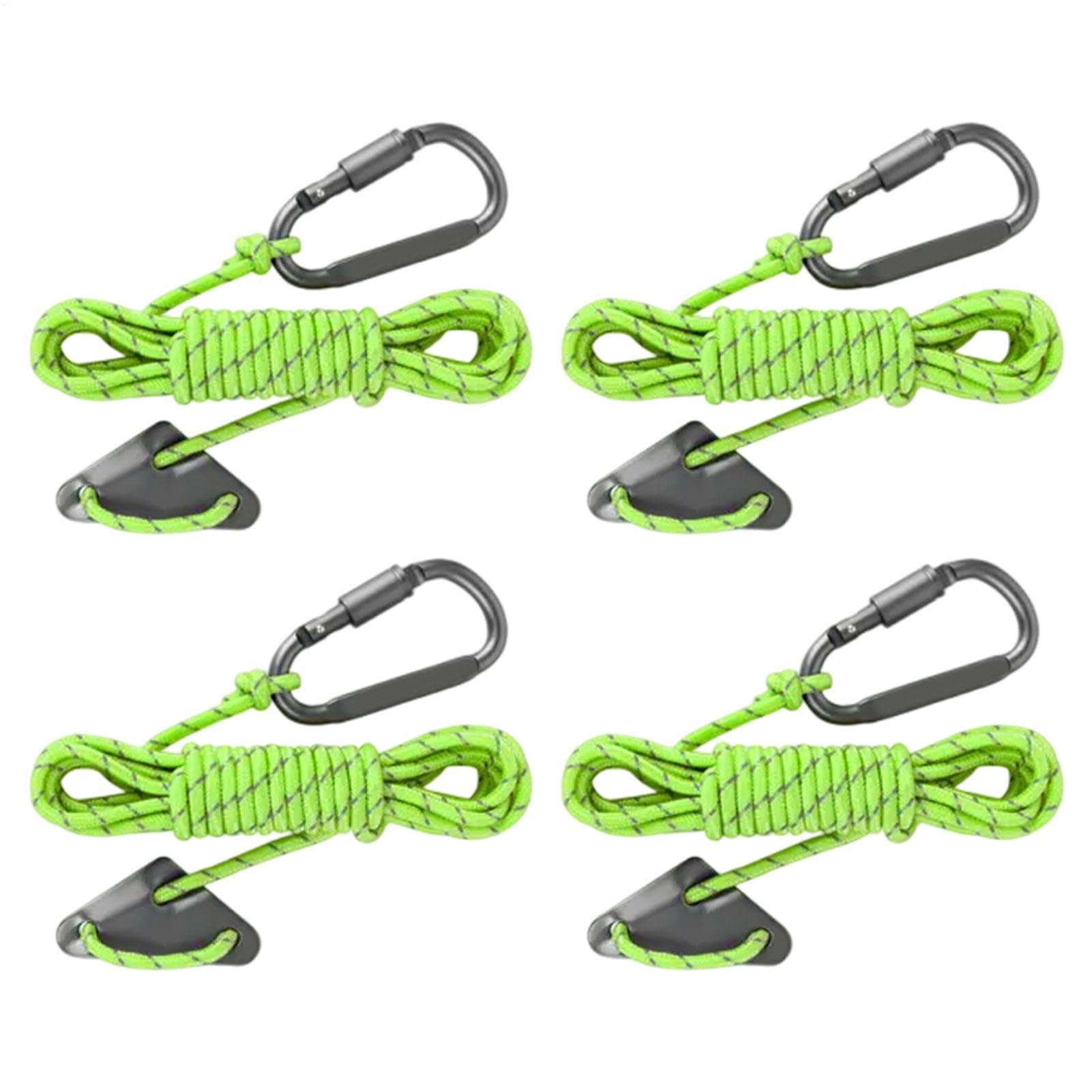 Binden Sie die Gurte Ratchet, Ratschenkrawatte, 4 Teile reflektierend kleine Ratschengurte mit Aluminiumlegierung Carabiner, Camping -Zelt -Planen, Klettern der Versorgungsschnur für Frauen, von Luckxing