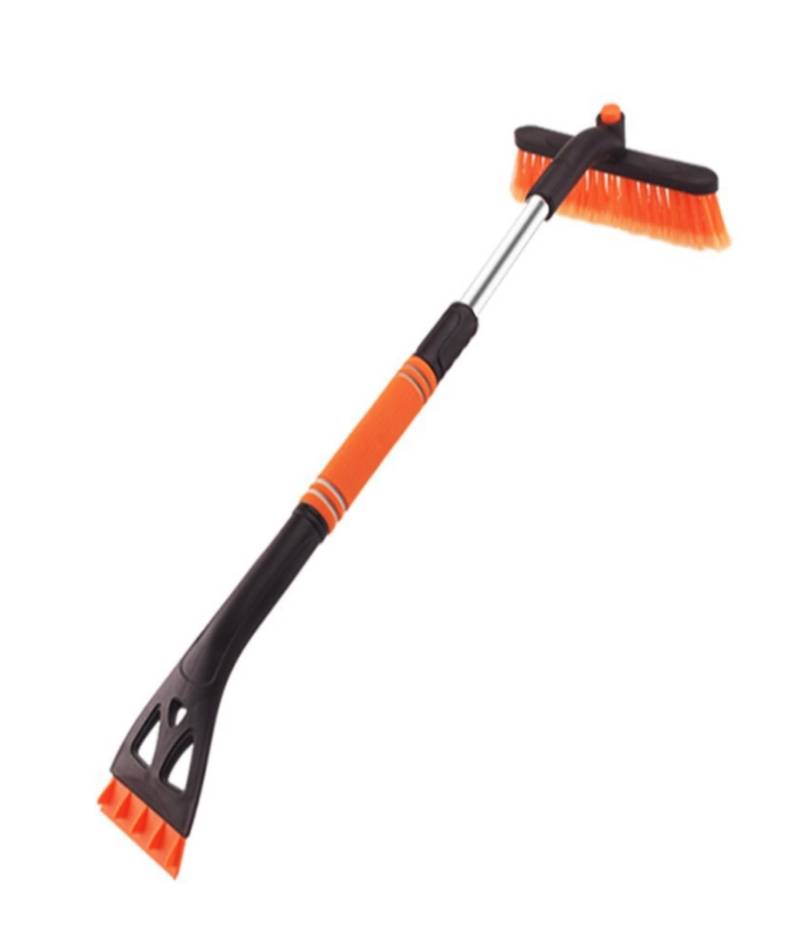 LuckyQianyi,90 cm Eiskratzer Auto mit Besen Schneebesen Abnehmbarer mit große Kante Borsten 25cm,Ergonomischem Schaumstoffgriff Langlebiger (Orange) von LuckyQianyi