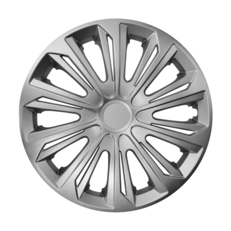 Luckyberg Radkappen 15 Zoll Strong | Radzierblenden 4er-Set für die meisten Automarken und Stahlfelgen, Zierkappen in vielen Farben. Felgenabdeckung für Autofelgen. (15" - Silver) von Luckyberg