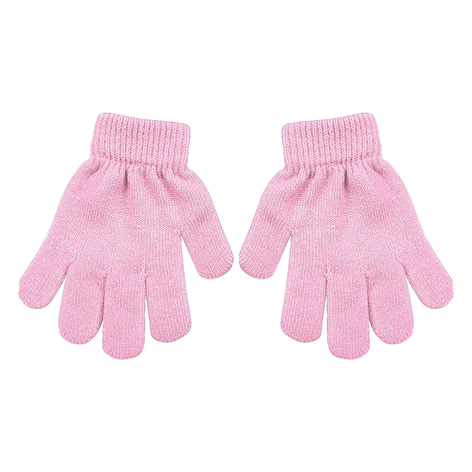 Luckywaqng 1 Paar Winterhandschuhe für Kinder, dehnbar, warm, Großpackung, Mädchen, Kinder Skistöcke Kinder (B, A) von Luckywaqng