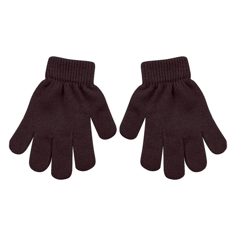 Luckywaqng 1 Paar Winterhandschuhe für Kinder, dehnbar, warm, Großpackung, Mädchen, Kinder Skistöcke Kinder (Coffee, A) von Luckywaqng